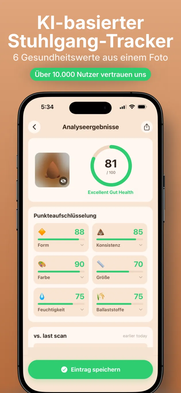 PooIQ-App mit KI-Stuhlanalyse und Darmgesundheits-Score